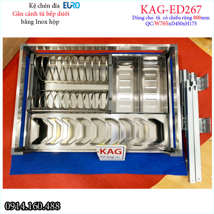 Kệ chén bát âm tủ bếp, Kệ đa năng ray kéo tủ bếp dưới inox hộp 60cm-70cm-75cm-80cm-90cm