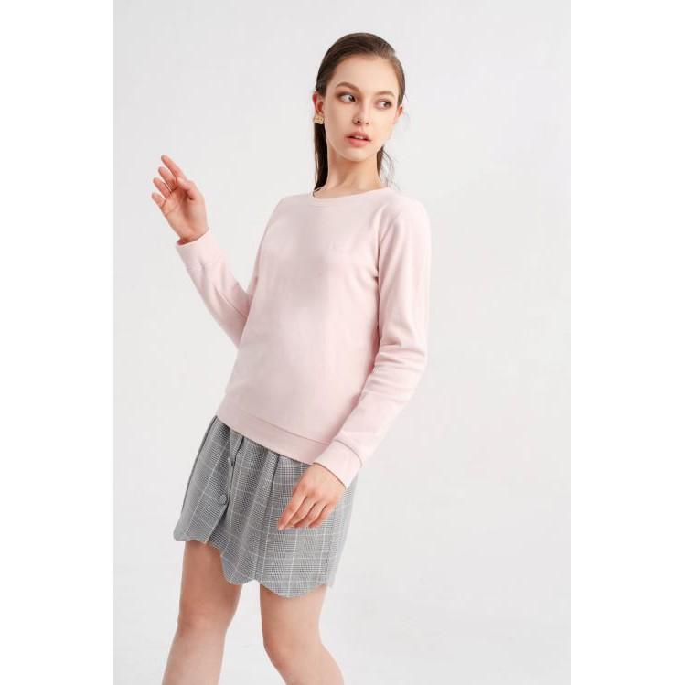 Atous Chân váy A kẻ cúc trước ELLIE