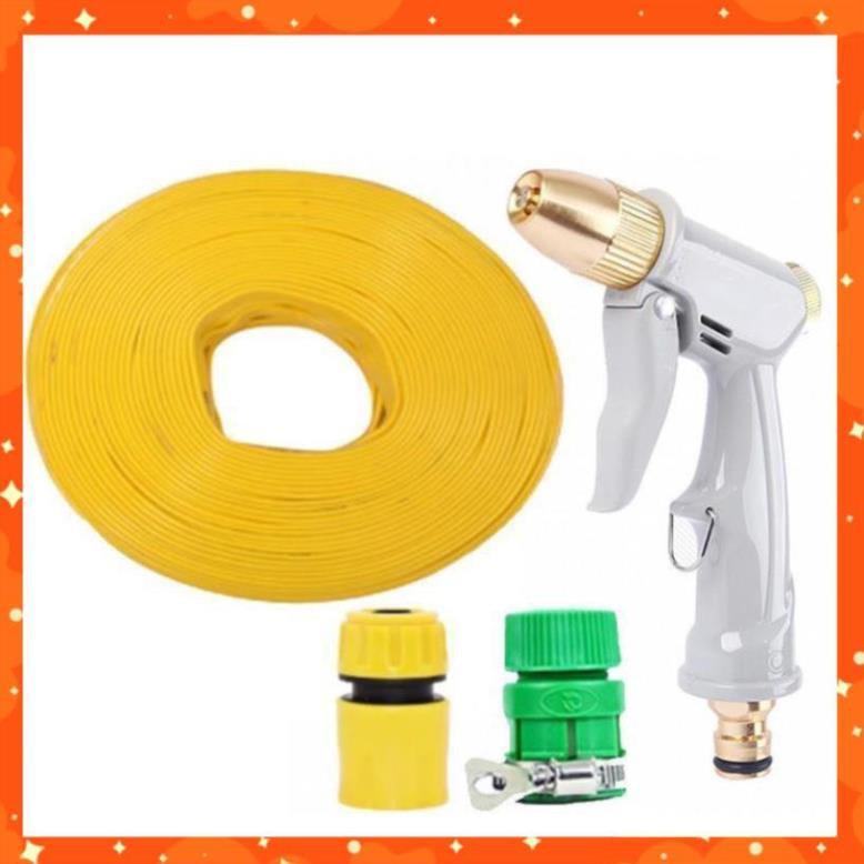 Bộ dây vòi xịt nước rửa xe, tưới cây tăng áp 3 lần, loại 7-10m 206846
