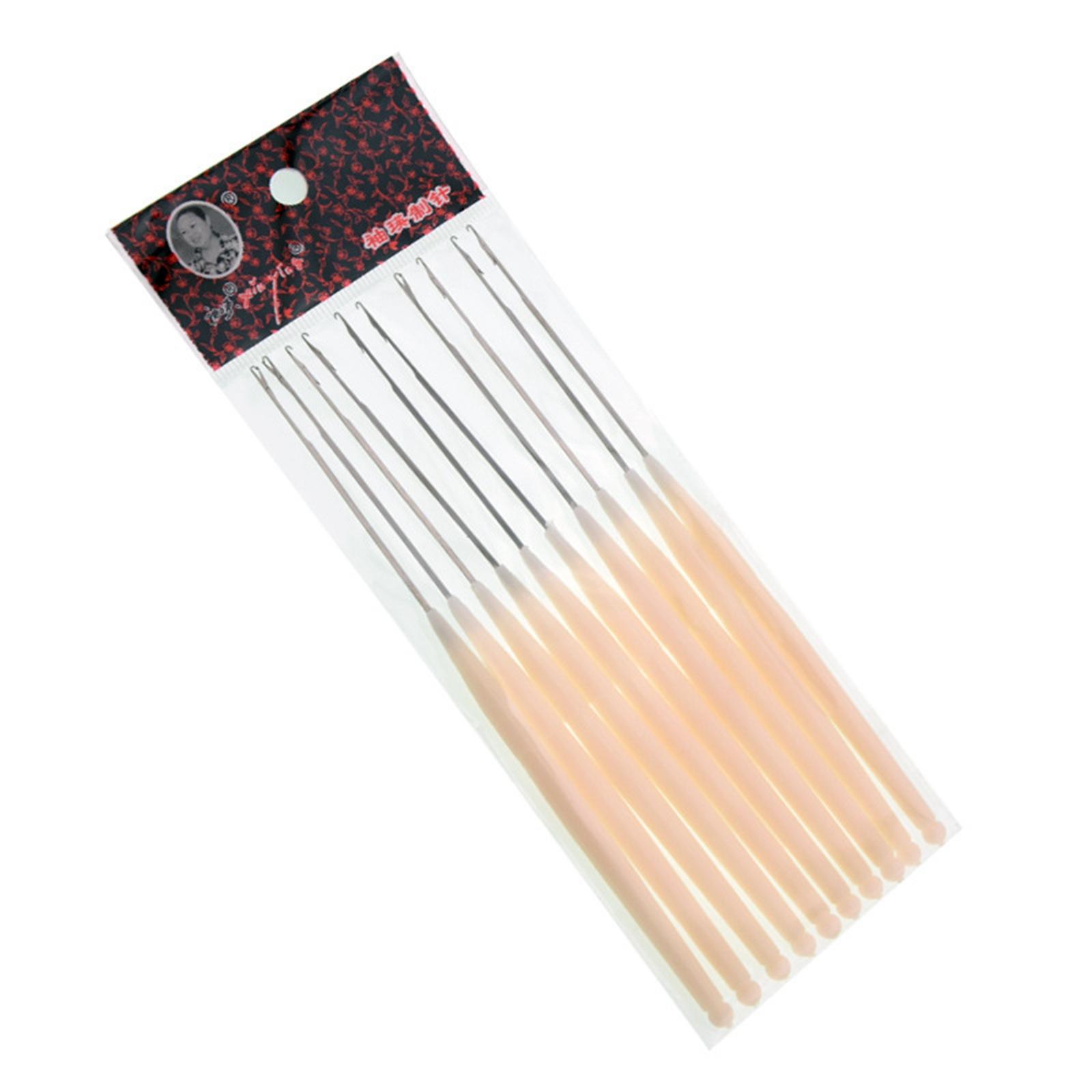 10x Crochet Hooks Kit Needles Weaving Crocheting Sewing Tools Supplies