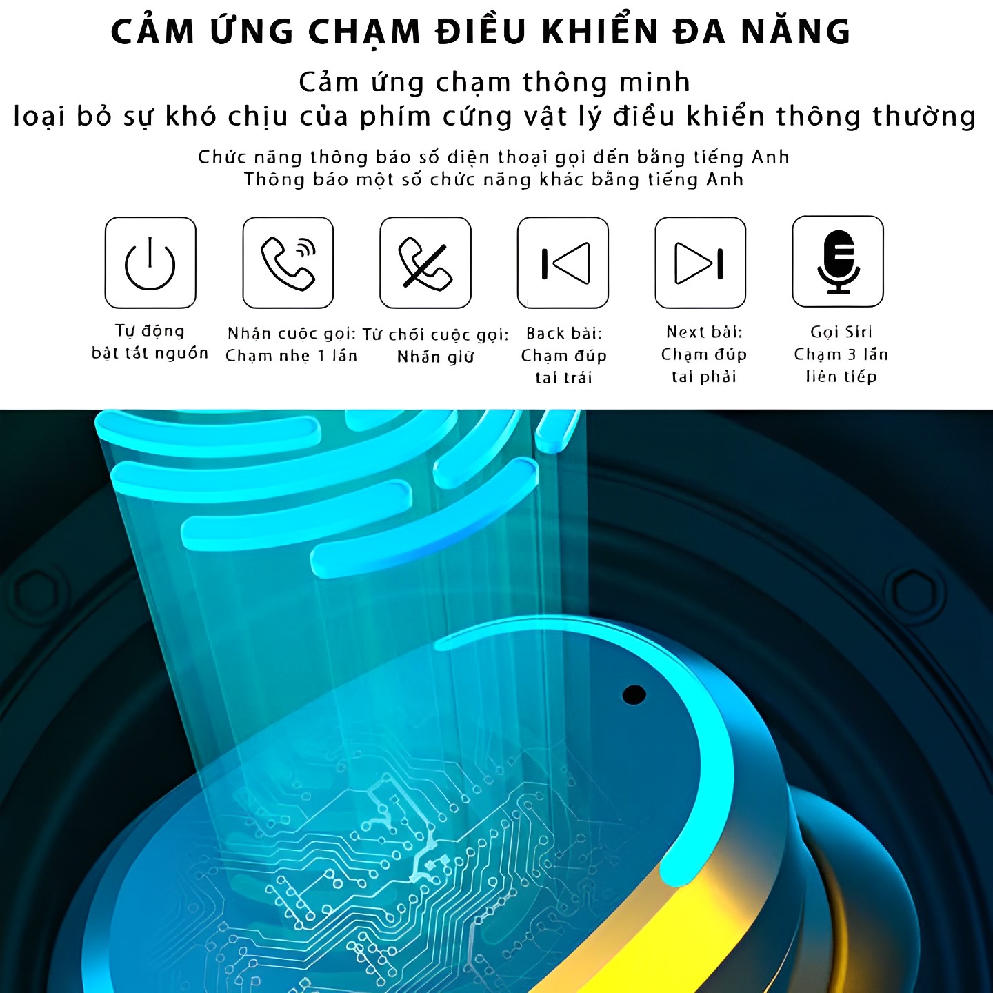 PIN 1 THÁNG - Tai Nghe Bluetooth Không Dây Bluetooth 5.3 TWS Micro Ghi Âm Điện Thoại The Deosd LT M - Hàng Chính Hãng