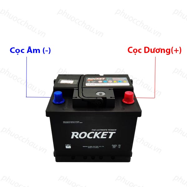 Bình Ắc Quy 12V-43Ah, Ắc Quy ROCKET SMF DIN 54316