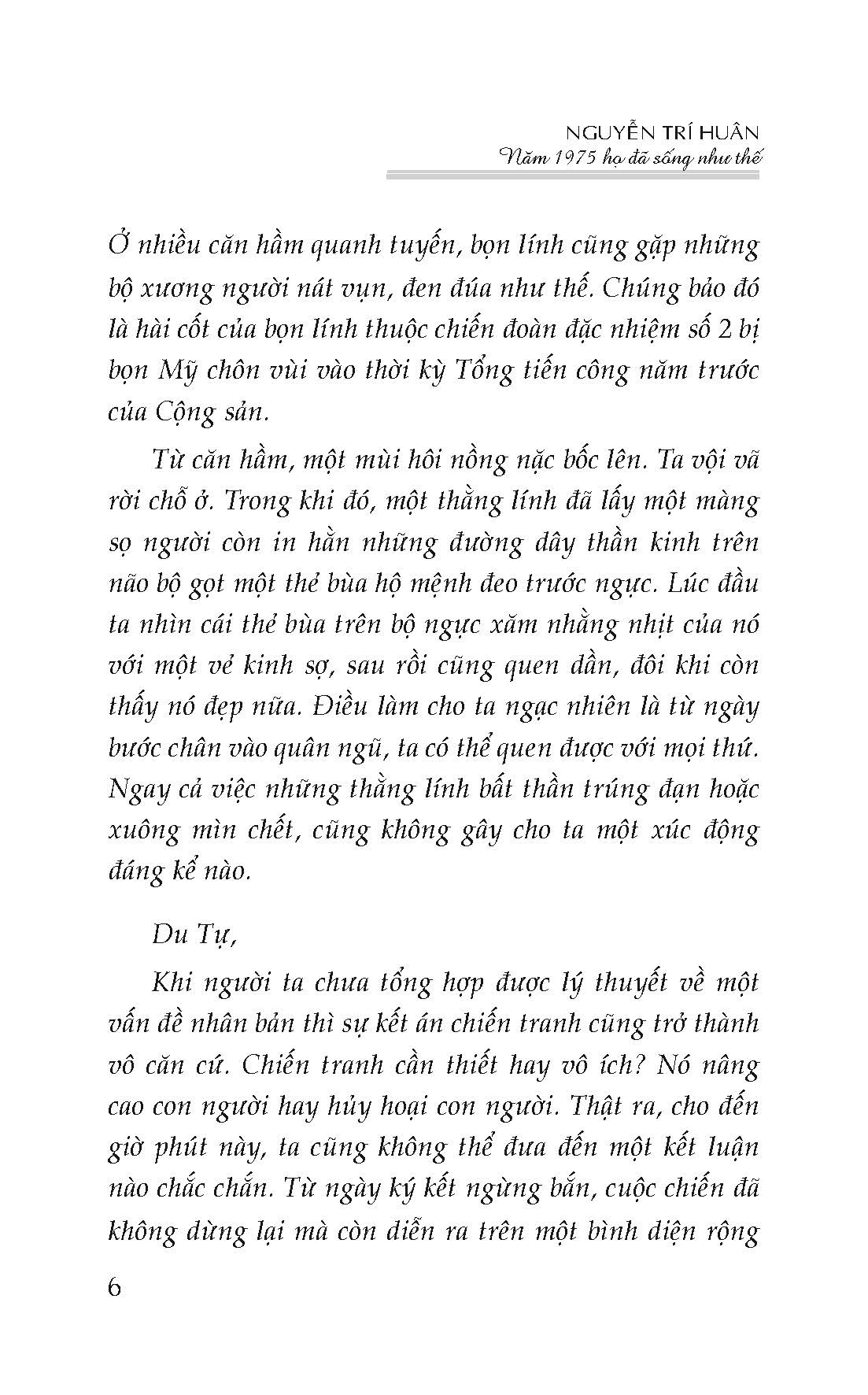 Năm 1975 Họ Đã Sống Như Thế