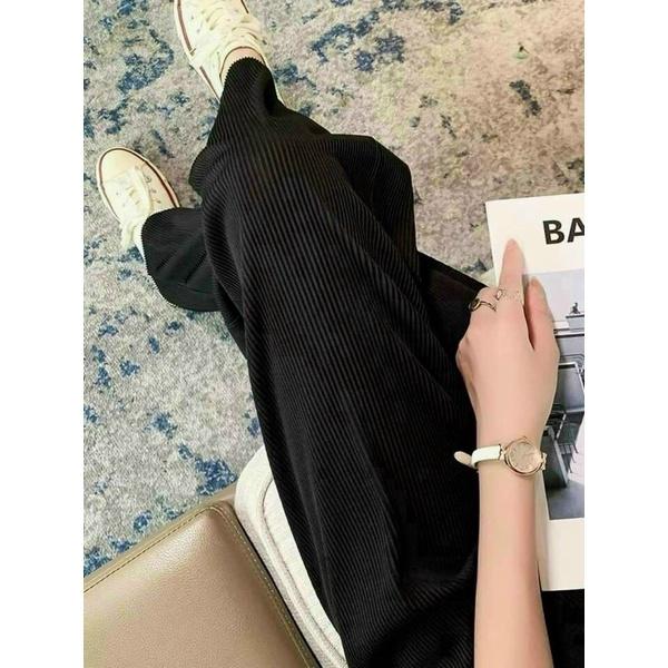 QUẦN THUN GÂN TĂM ỐNG RỘNG THUN LẠNH SIÊU DAI SIÊU GIÃN