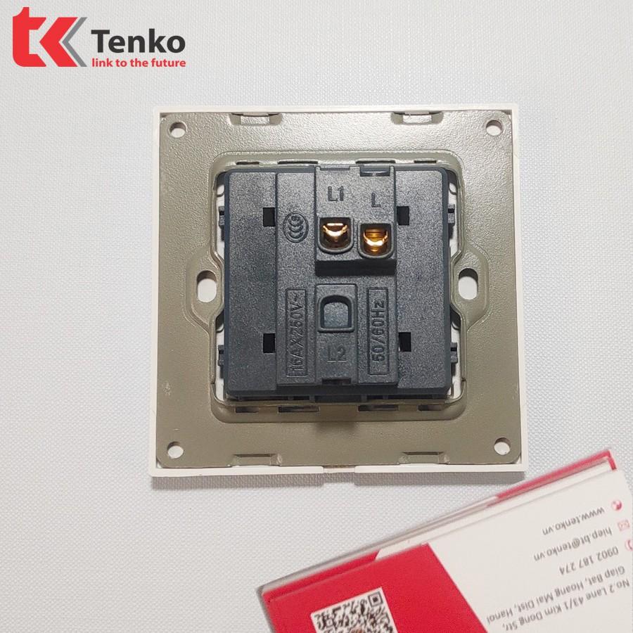 Công Tắc Âm Tường Mặt Kính Cường Lực Cao Cấp Tenko TK-F71-D-01 White Mode