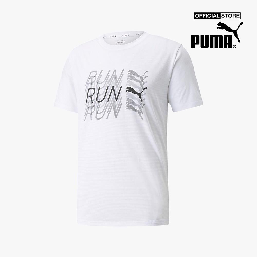 PUMA - Áo thun nam cổ tròn tay ngắn Run Logo SS 520855