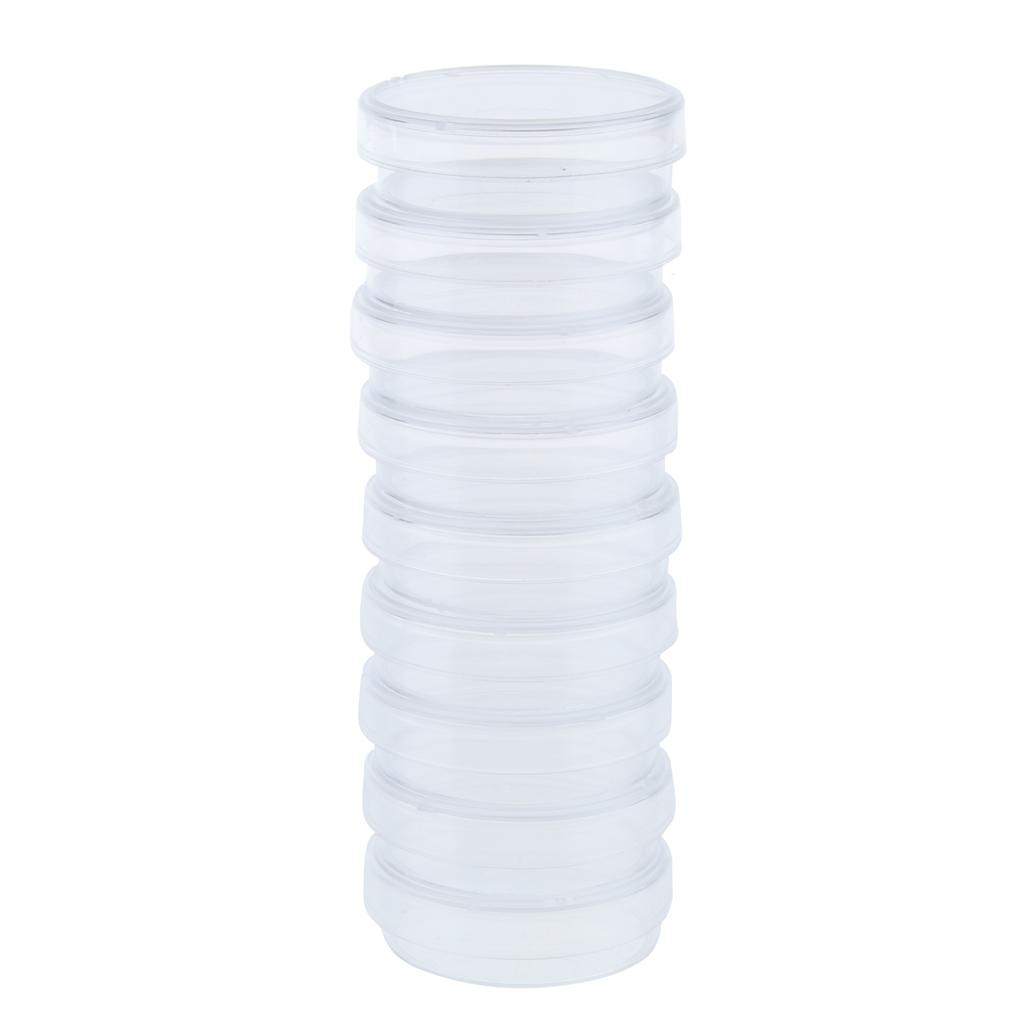Set 10 Đĩa Petri Nuôi Cấy Mô Tế Bào Bằng Nhựa Cao Cấp
