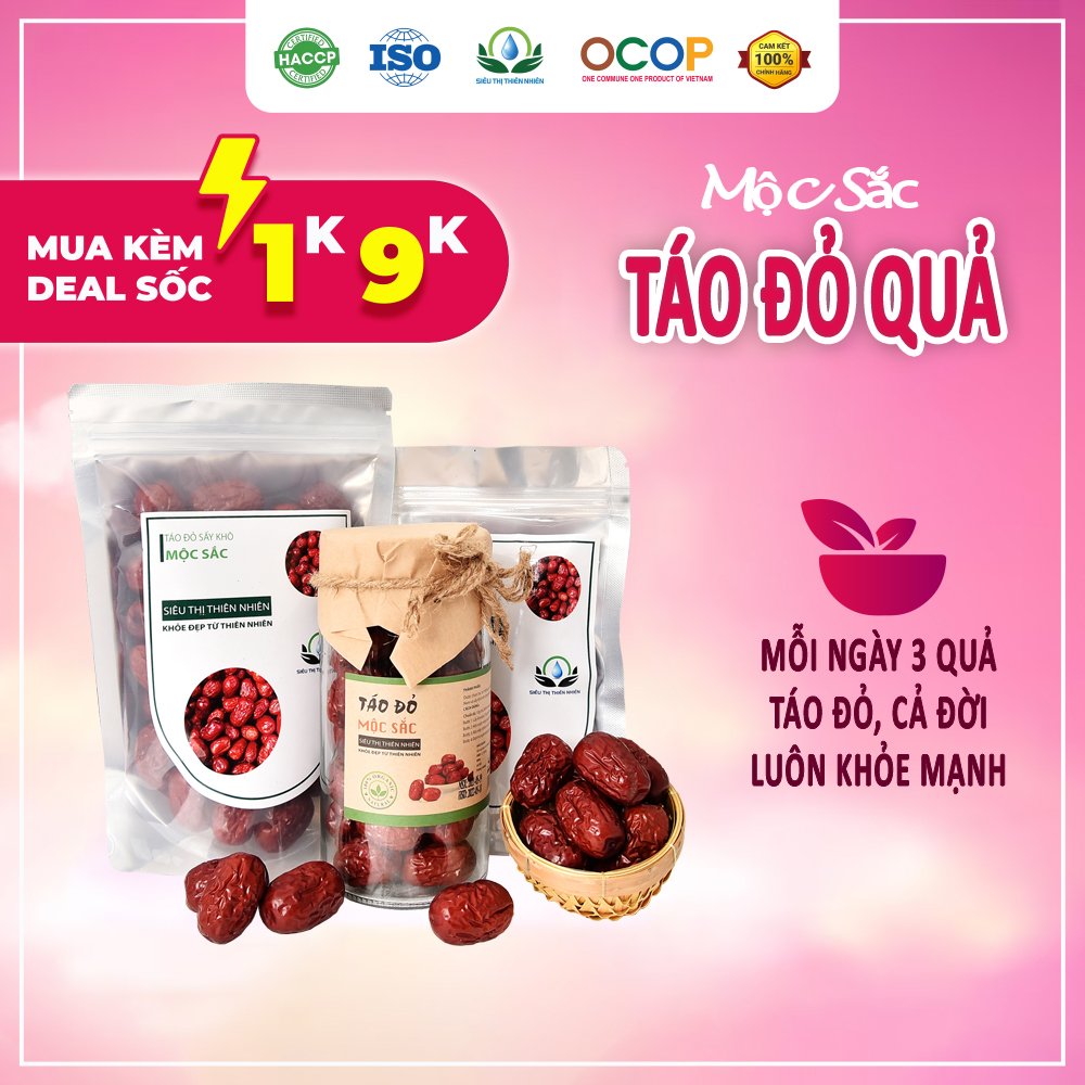 Trà Táo Đỏ Sấy Khô Mộc Sắc Gói 500G