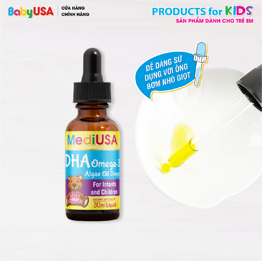 MediUSA DHA Omega 3 Algae Oil Drops - Thực Phẩm Chức Năng