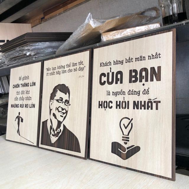 Combo 3 Tấm Tranh Tạo Động Lực Gỗ treo tường độc đáo