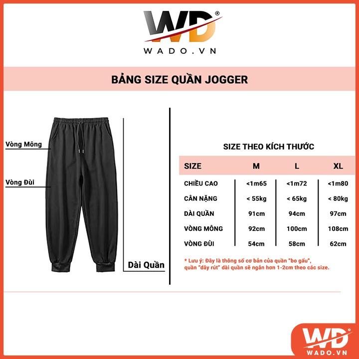 Quần nữ jogger nữ bo gấu, dây rút WADO trơn basic pant dáng suông chất poly cao cấp