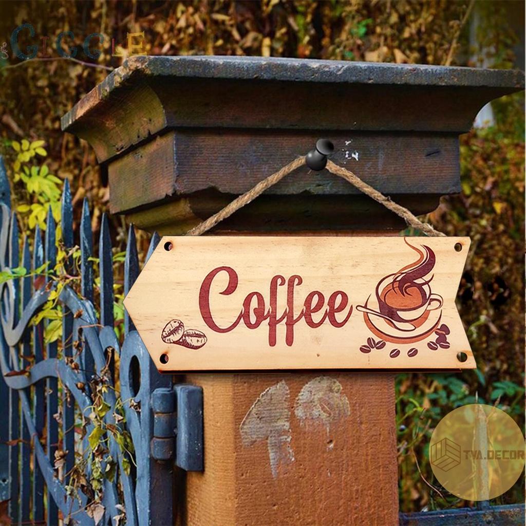 Bảng gỗ treo cửa trang trí chữ Welcome đón khách dùng cho shop,cửa hàng,cửa tiệm cafe trà sữa GoldenDeer GD154