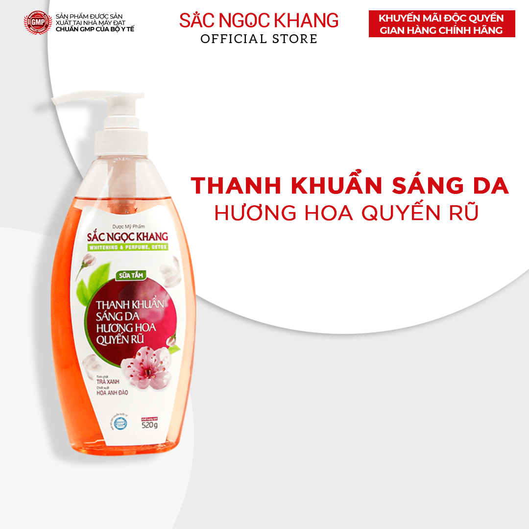 Sữa tắm Sắc Ngọc Khang Whitening &amp; Perfume, Detox 520g