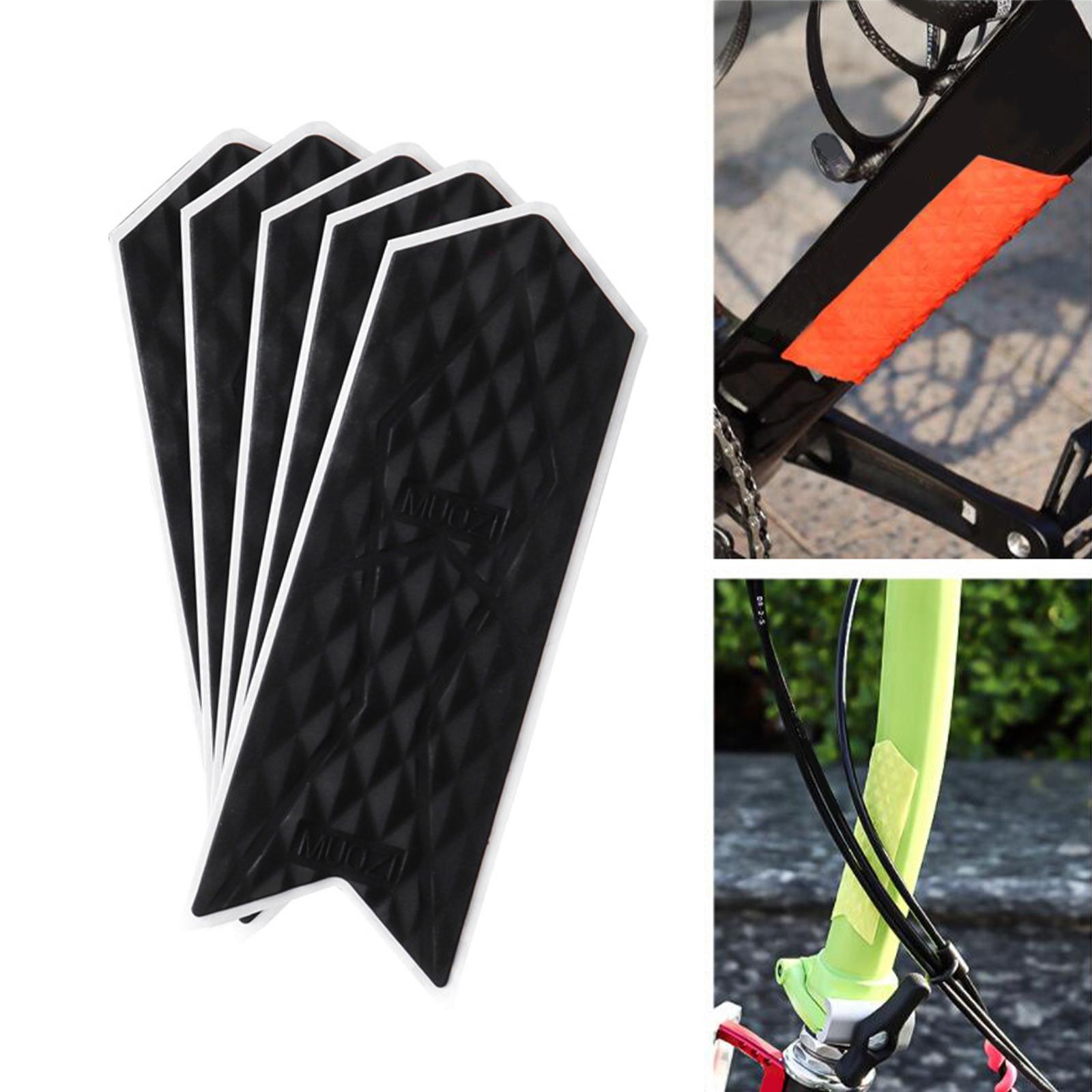 5pcs Bike Frame Protector Sticker Anti Scratch Bike Frame Protection Tape Decal Bike Frame Chain Protective Sticker for Bicycle
