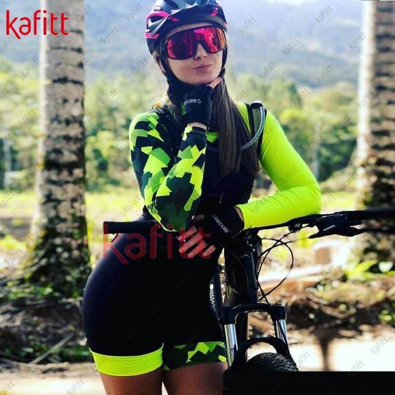 Kafitt Vette 2021 Người phụ nữ đi xe đạp Jumpsuits Bộ đồ đạp xe đạp Bộ trang phục xe đạp nữ Color: kafitt20-729(2) Size: XXS