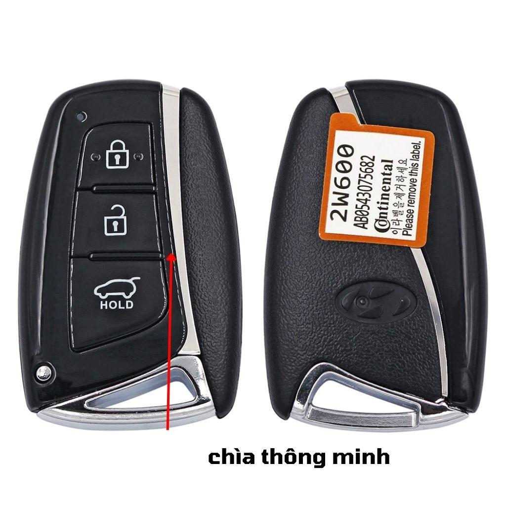 Bao da dành cho chìa khoá Hyundai Santafe 2013-2018 - Da bò thật - Khâu thủ công