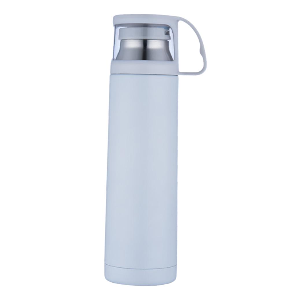 500ml Vacuum Insulated Flask Thermal Sports Water Bottle Hot/Cold White