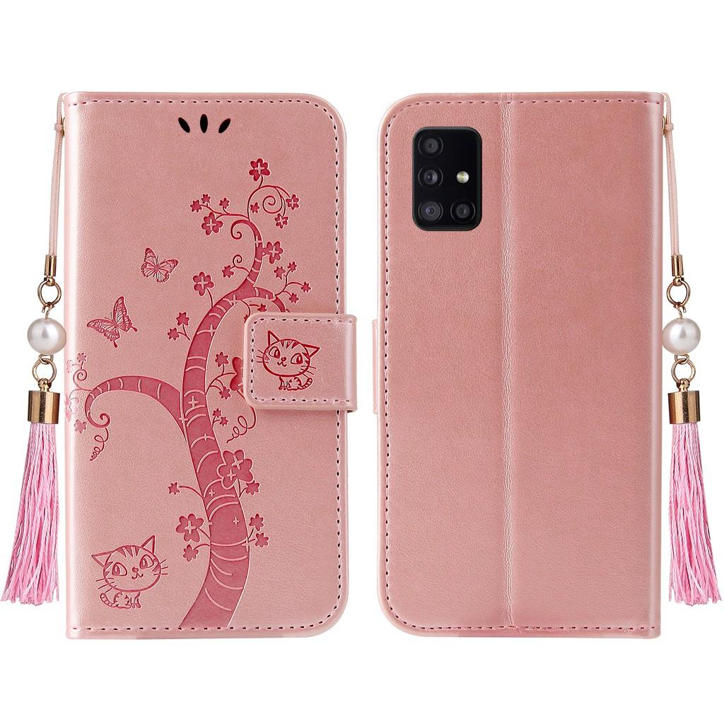 Ốp lưng điện thoại dạng ví da lật có ngăn đựng thẻ cho Samsung Galaxy Note10 Lite A21S A71 A51 A41 A21 A31 A11