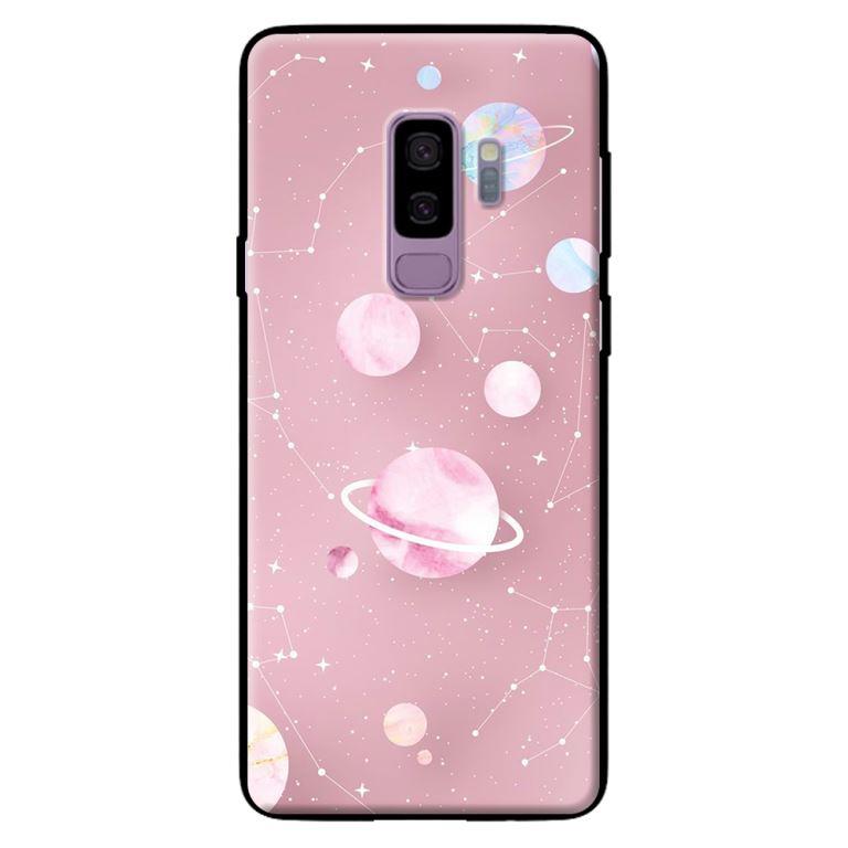 Ốp in cho Samsung Galaxy S9 Plus Họa Tiết Nền Hồng - Hàng chính hãng