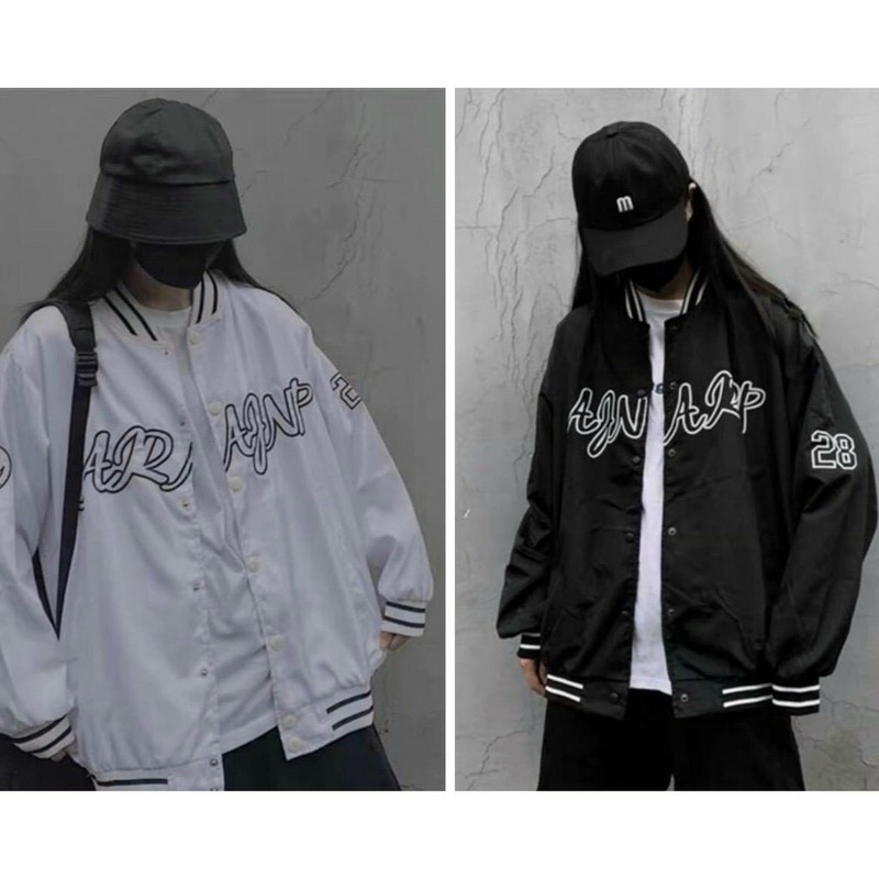 Áo khoác bomber dù unisex form rộng 2 lớp 28 nam nữ ulzzang Wind,  Áo Khoác Dù 2 Lớp Bomber Kiểu Mới