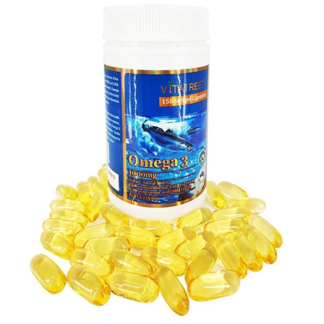 Viên uống Vitatree Omega 3 , hộp 150v, nhập khẩu Úc, bổ sung dưỡng chất cho mắt và não