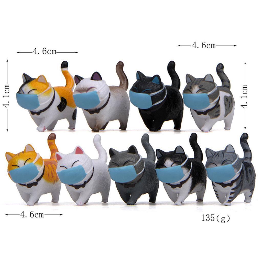 Cat Doll Figures Decor Doll House Pet Toy Crafts A