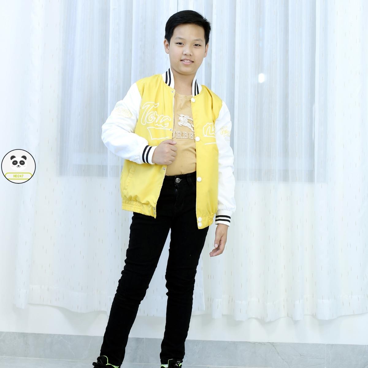 áo khoác bé gái size đại thời trang in hình cá tính dù 2 lớp 5 14 tuổi 0318 V