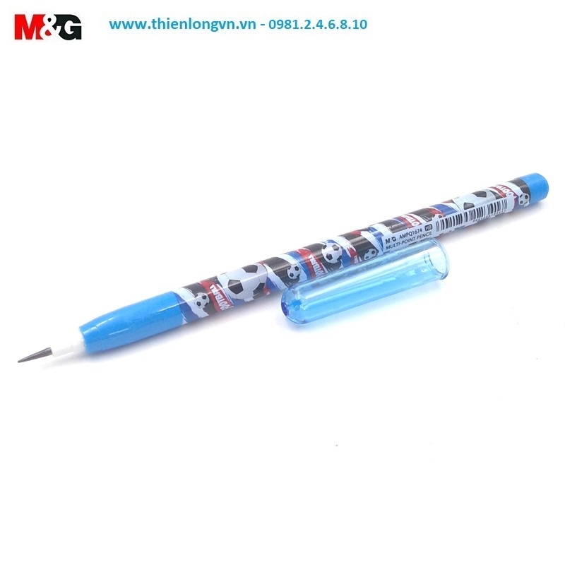 Bút chì khúc HB M&G -  AMPQ1674 màu xanh dương