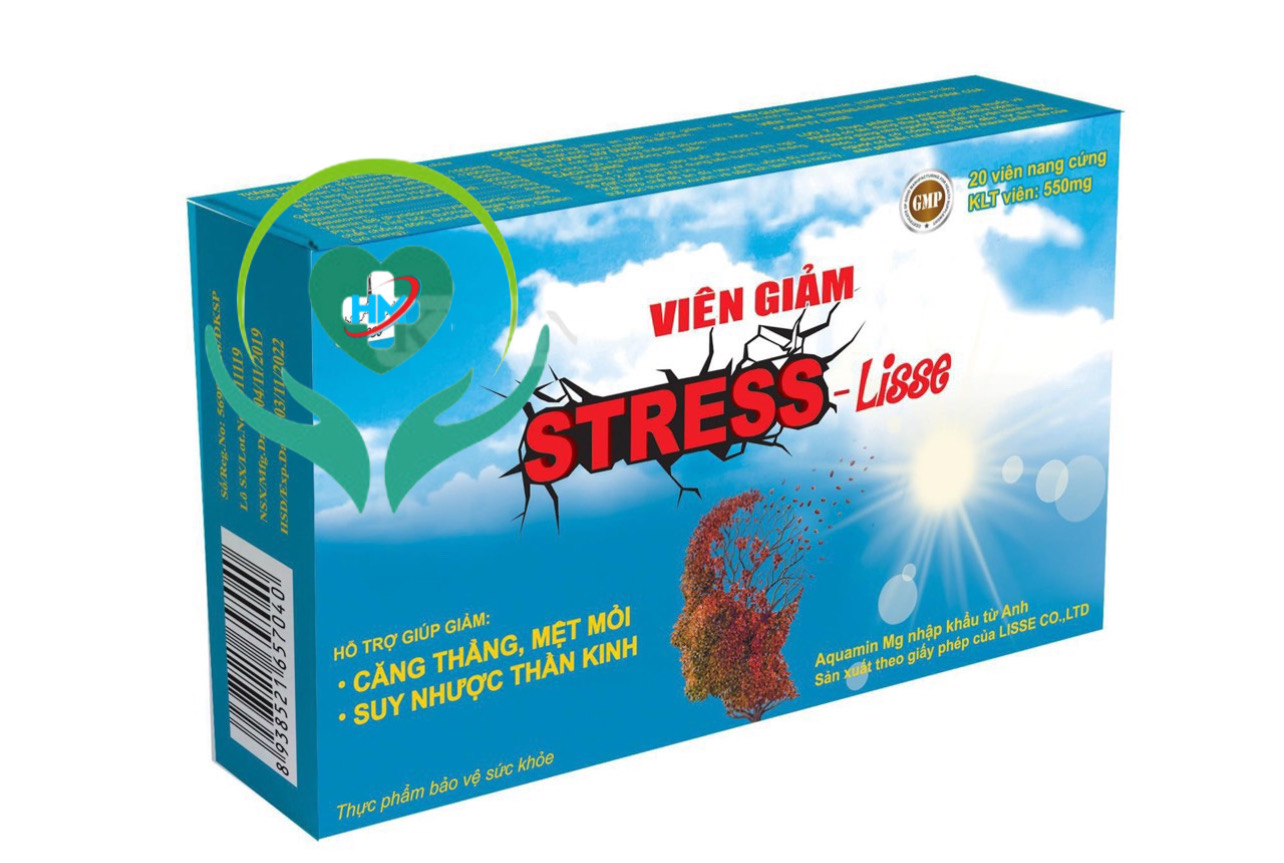 Lisse VIÊN GIẢM STRESS- Hộp 20v nang - Giúp lưu thông khí huyết, dưỡng tâm an thần, cải thiện trí nhớ.