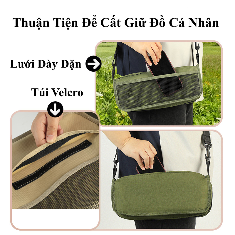 Ghế Mini Gấp Gọn Liền Túi Có Quai Đeo KUNBE Nhỏ Gọn Và Thuận Tiện Mang Theo Mọi Nơi