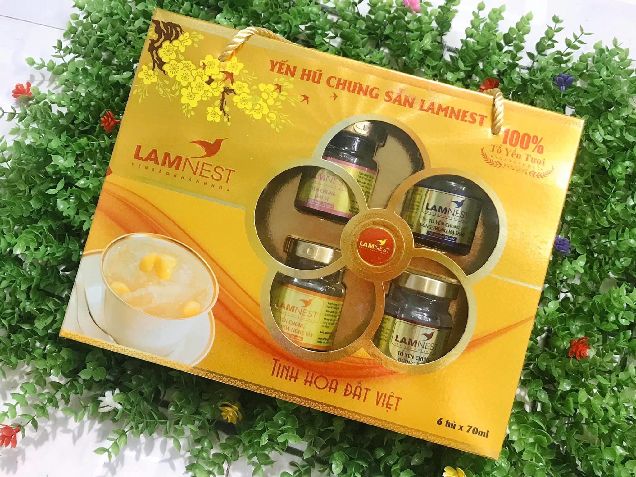 Lốc 6 hủ yến chưng tam vị bỗ dưỡng 28% yến Lamnest - Quà biếu ý nghĩ