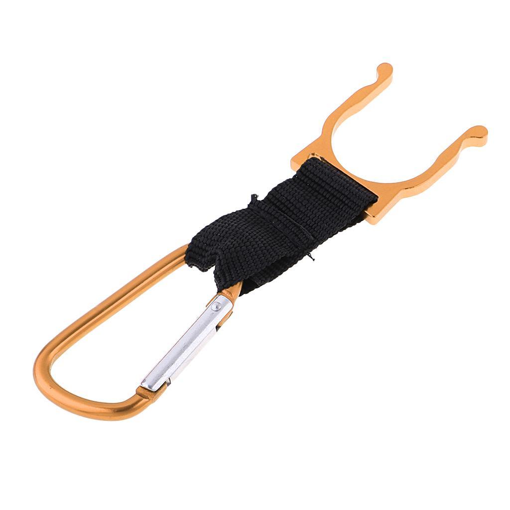 Mini Water Bottle Carabiner D  Fast Hanging Buckle for Riding White