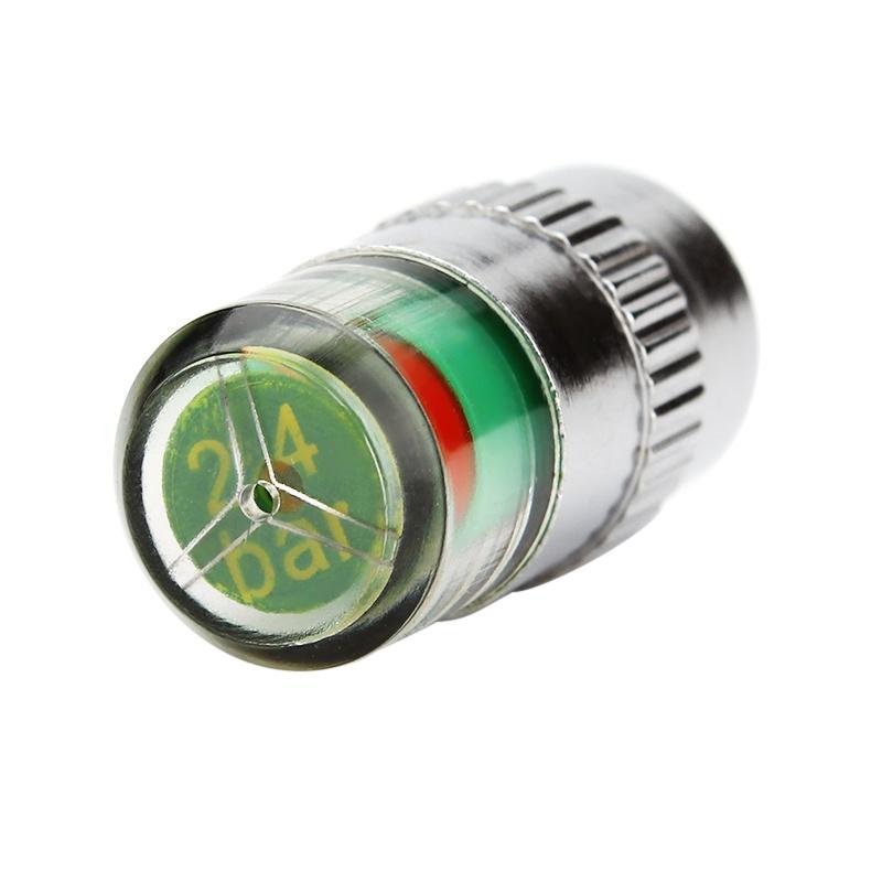 Set 4 nắp van lốp xe chỉ báo áp suất 3 màu sắc 2.4bar 36PSI chất lượng cao