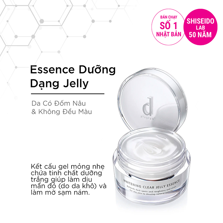 Tinh chất D Program dưỡng trắng da dạng Jelly dProgram Whitening Clear Jelly Essence 60g