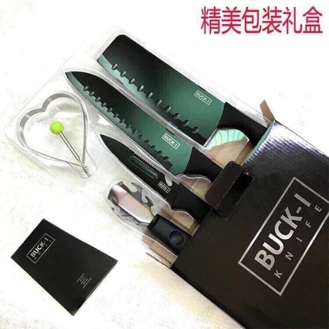 Bộ dao BUCK BLACK 5 chi tiết siêu sang đẹp cho gia đình