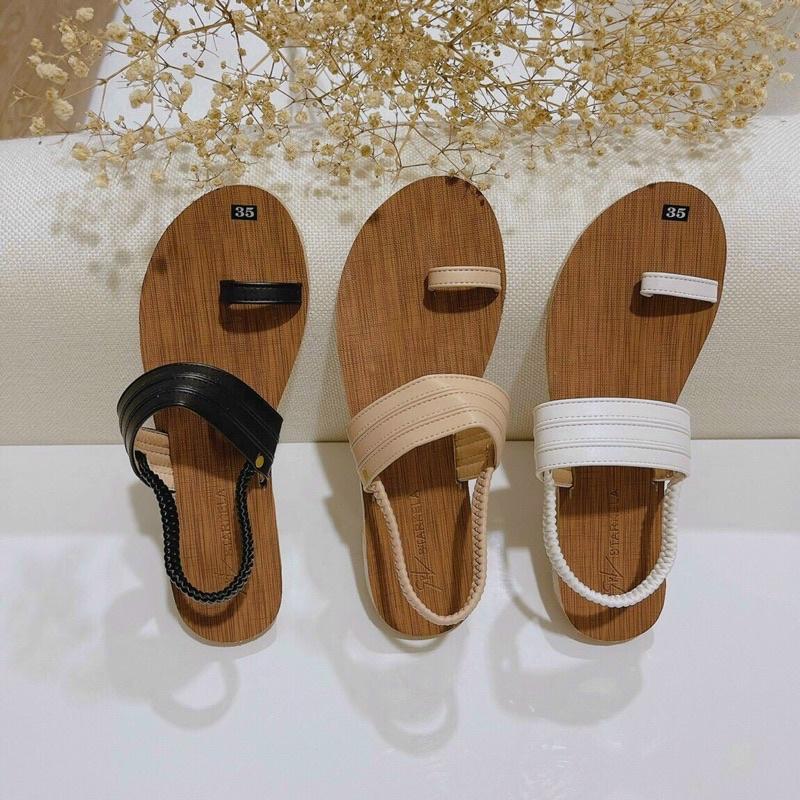 (Fom to) Giày sandal nữ chiến binh xỏ ngón quấn chéo cổ chân CBXN