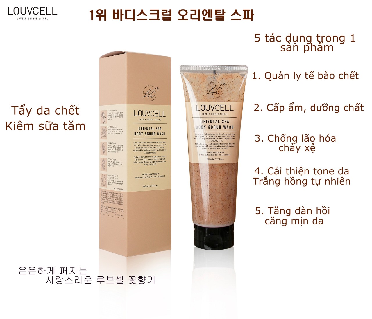 Tẩy Tế Bào Chết Kiêm Tắm LOUVCELL ORIENTAL SPA BODY SCRUB WAS 230m