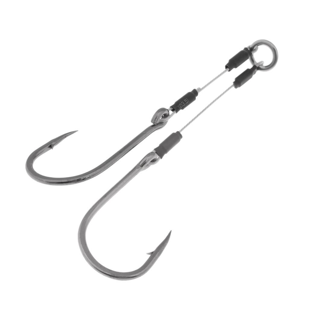Dual Assist Hooks Double Jigging Fishing Hooks Saltwater Sea Fishing Hooks