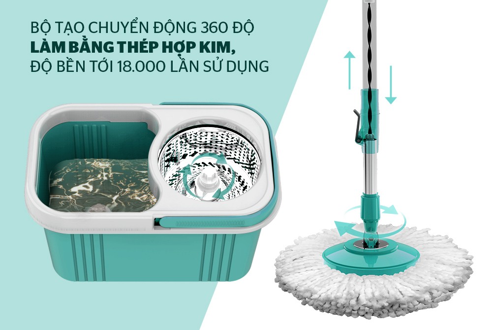 Bộ lau nhà xoay 360 độ Sunhouse KS-CL330S