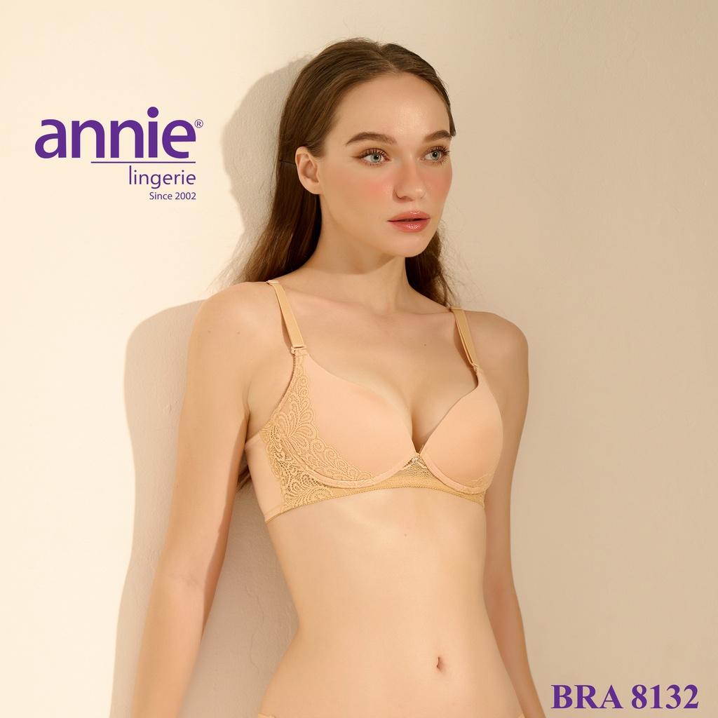 Áo Ngực Trơn không gọng bản to 3 móc tạo dáng lưng thon Cub B annie lingeries Bra 8132 Nâng Ngực Nhẹ Tạo Vẻ Đẹp Tự Nhiên