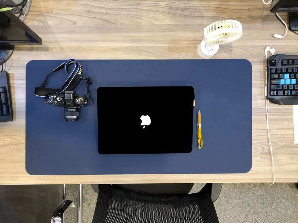 Thảm da trải bàn làm việc 2 mặt cỡ 40 x 80 cm Deskpad - Hàng nhập khẩu