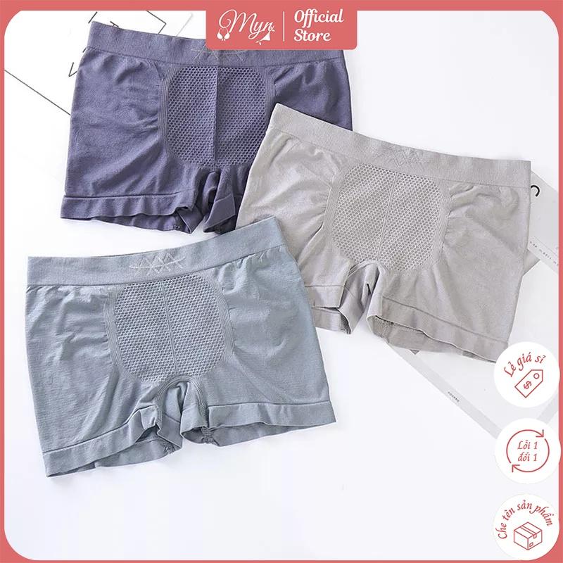 Hộp 3 quần lót nam đùi 3A sợi tre co giãn 4 chiều kháng khuẩn