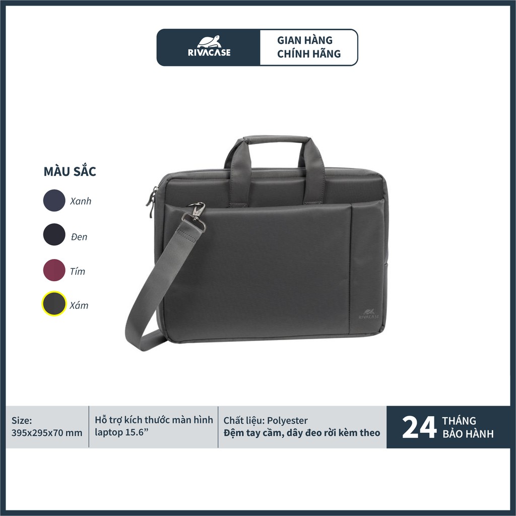 Túi xách Rivacase 8231 dành cho Laptop 15.6&quot; Hàng Chính Hãng