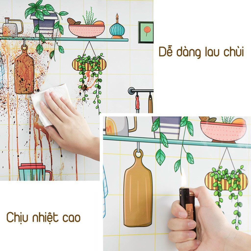 Giấy Dán Tường Bếp Cách Nhiệt Chống Dầu Mỡ, Chịu Nhiệt - Decal Dán Bếp