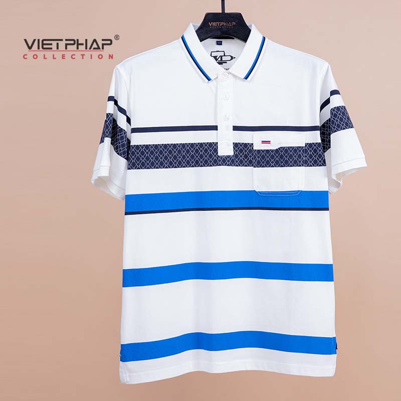 Áo Thun Polo Nam Trung Niên Tay Ngắn Cây Dù Có Túi Cao Cấp 1926 Việt Pháp