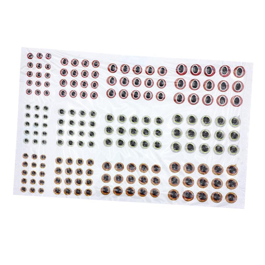 183 Pcs Eyes 3D Holographic Eyes Fly Tying Jigs