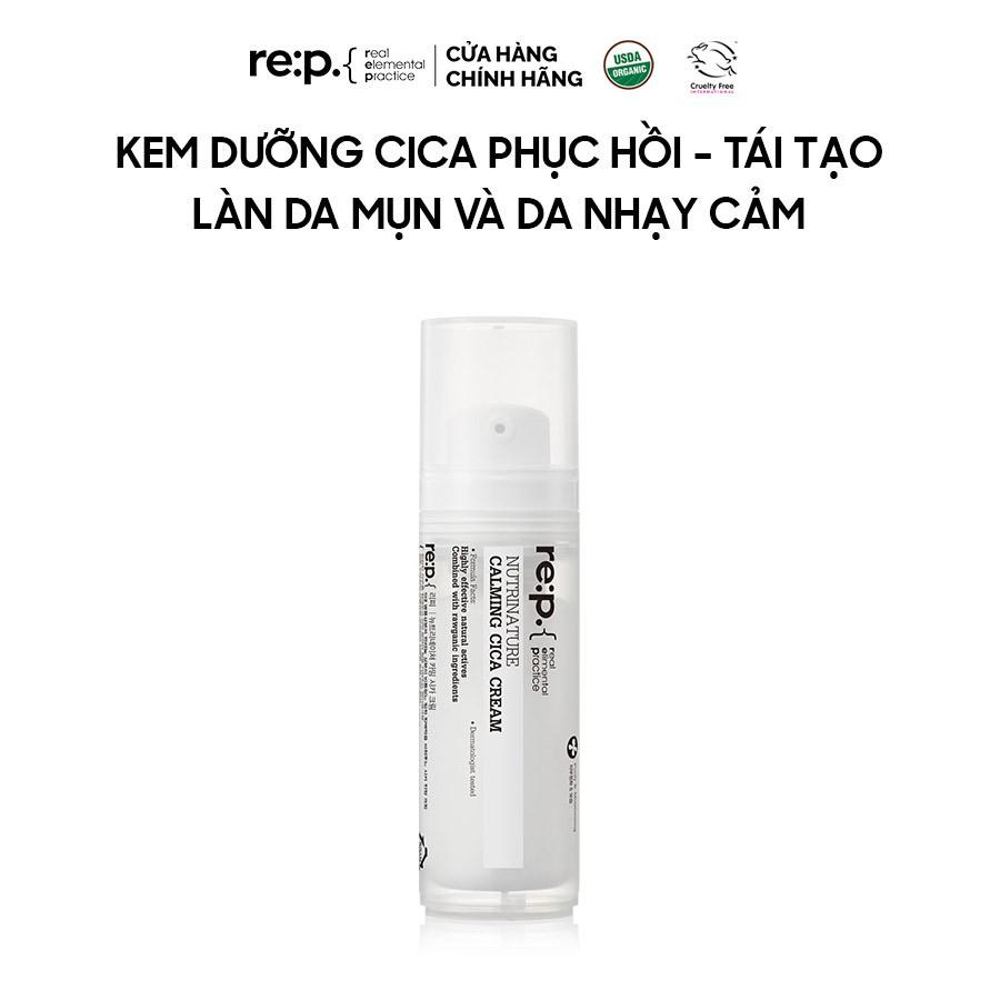 Kem Dưỡng Cica Phục Hồi Và Tái Tạo Da Sau Mụn RE:P Nutrinature Calming Cica Cream 30ml
