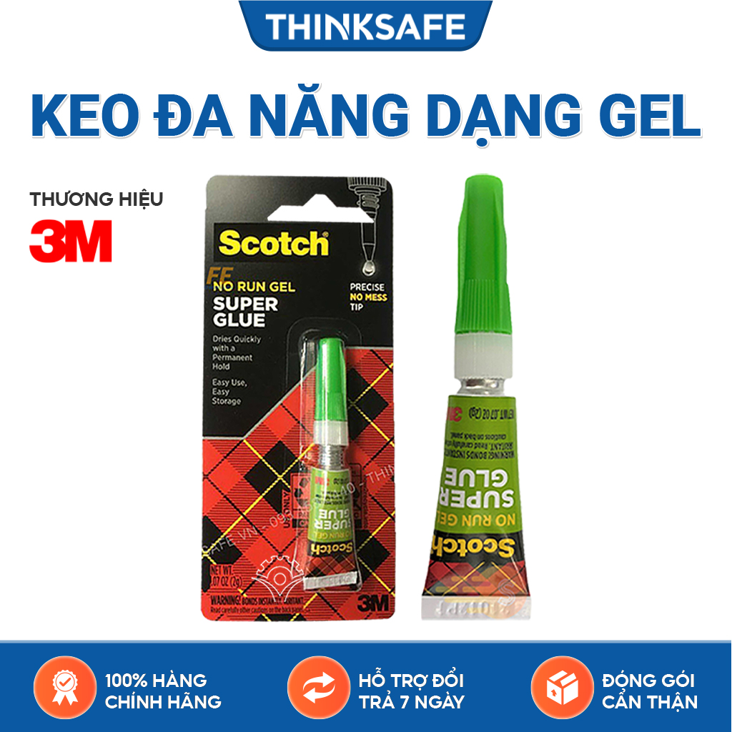 Keo dán đa năng siêu dính 3M Scotch AD113 mau khô, trong suốt, siêu dính, dán gỗ, nhựa, cao su, nỉ, giày dép