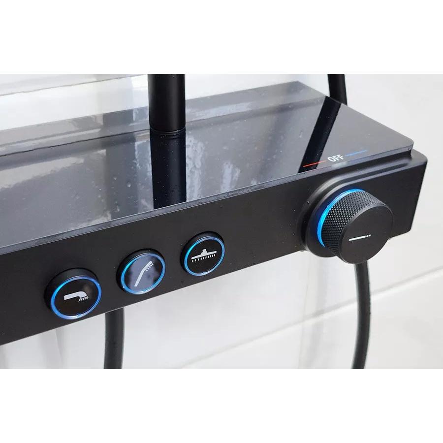 Cây sen nóng lạnh màn hình LED thể hiện nhiệt độ dòng nước và thời gian tắm Eurolife EL-SC918 ( Màu đen)