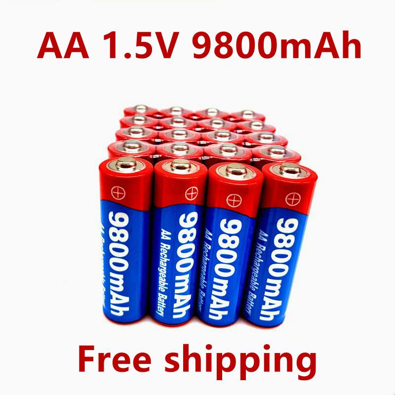 2021 New2~20 cái/lốc Thương hiệu pin sạc AA 9800mah 1.5V Mới Alkaline Sạc batery cho đèn led đồ chơi mp3 Màu sắc: 20 cái